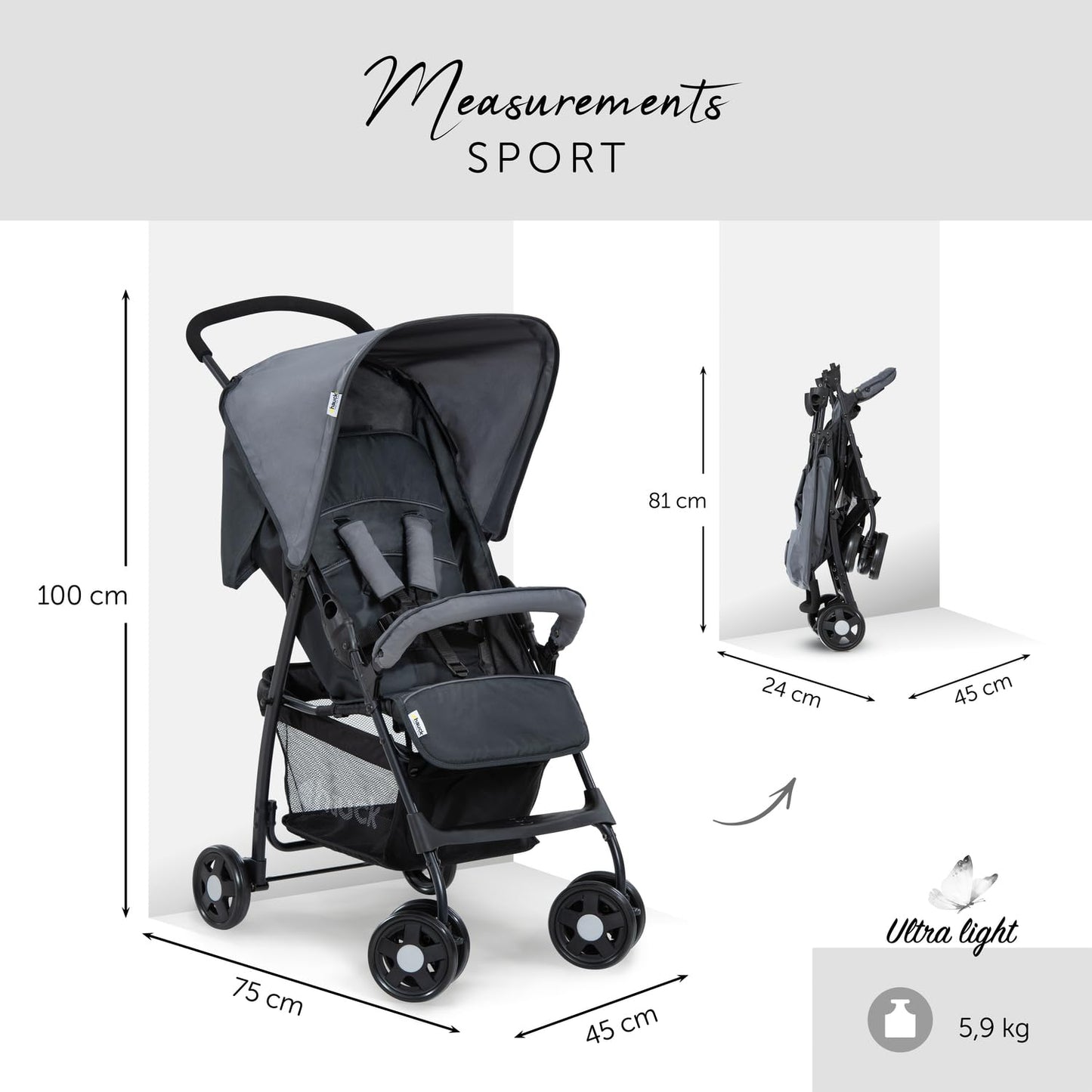 hauck Buggy Sport Leichter Reisebuggy