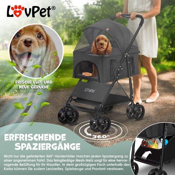 LOVPET® 2-in-1 Klappbarer Haustier-Buggy