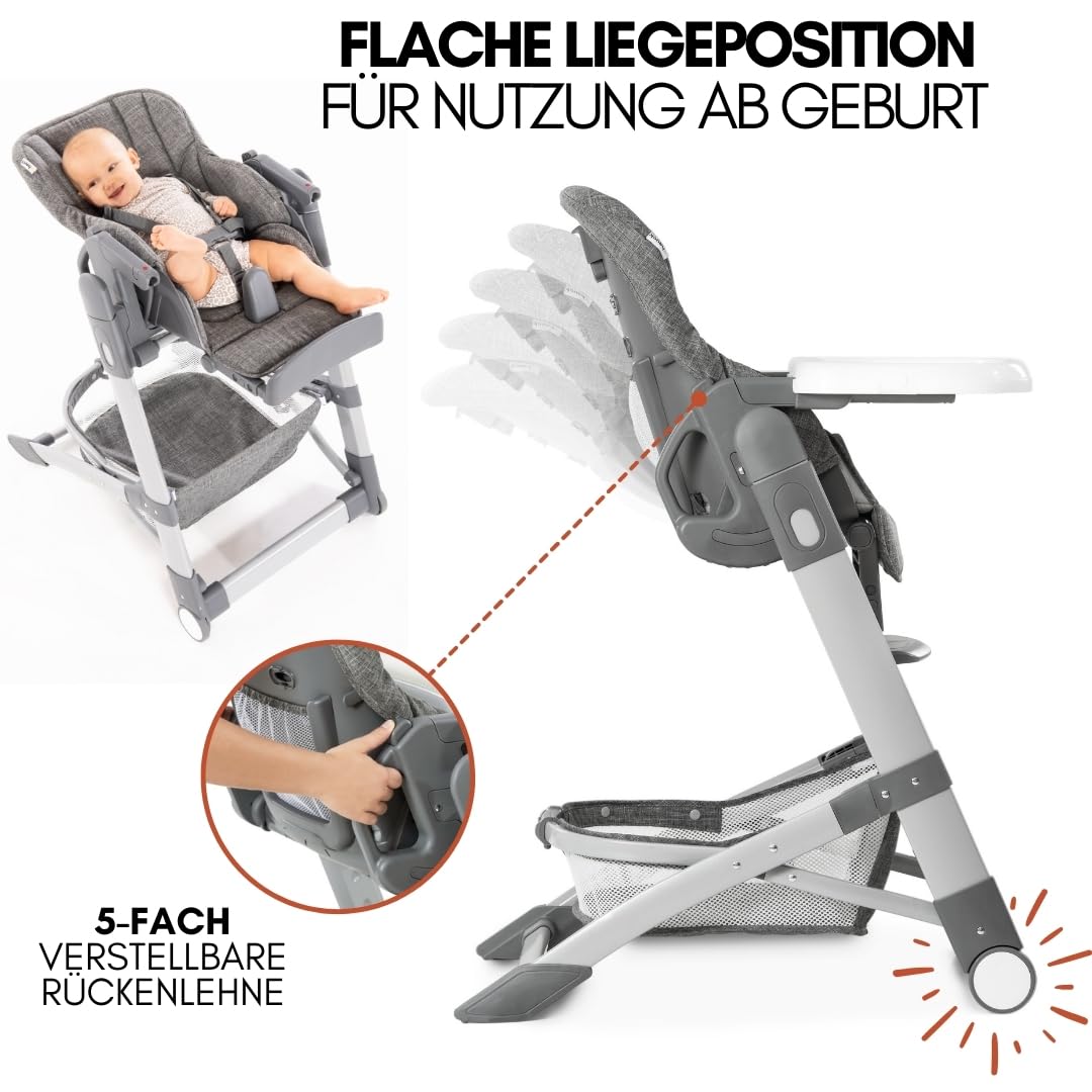 hauck Grow Up mitwachsender Hochstuhl mit Liegefunktion