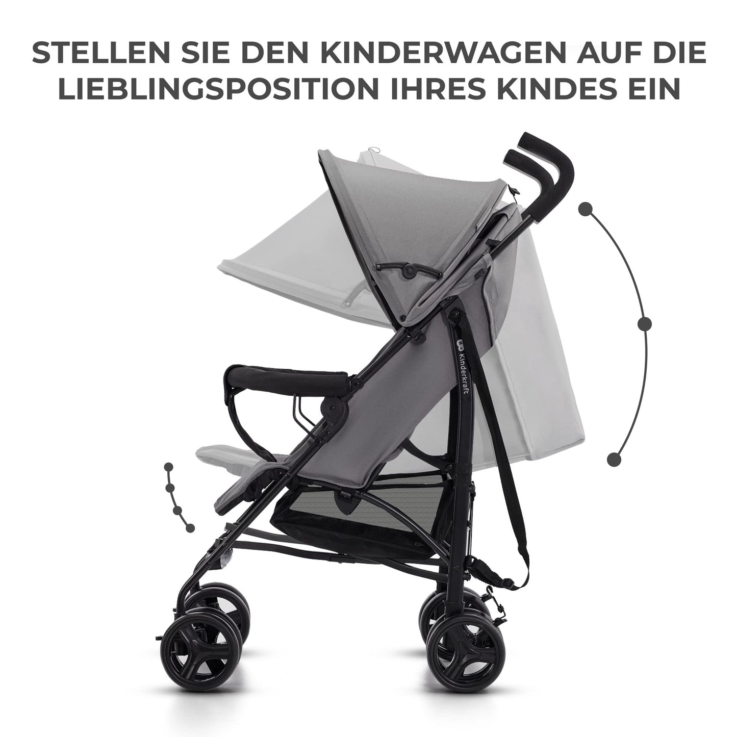 Kinderkraft TIK Leichter Buggy mit verstellbarem Griff