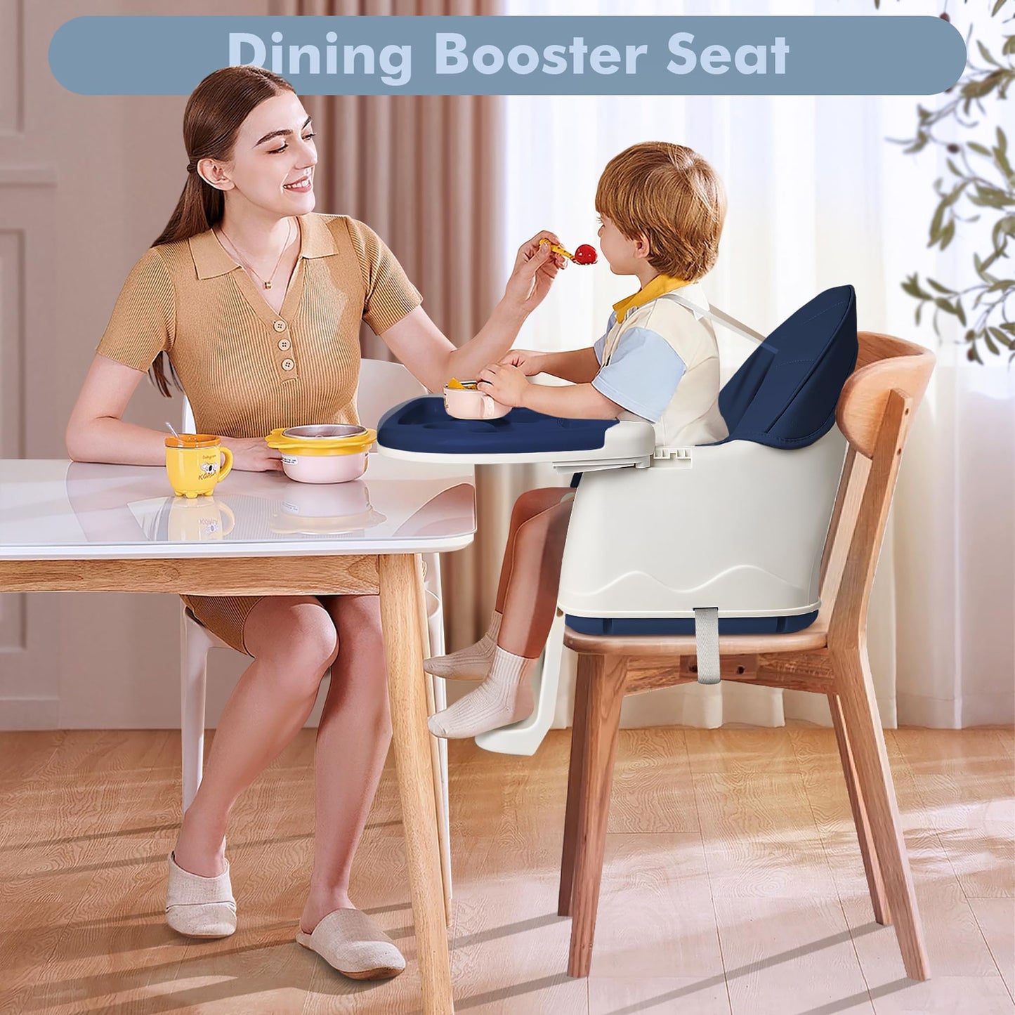 XINZI 3-in-1 Klappbarer Hochstuhl mit Rollen