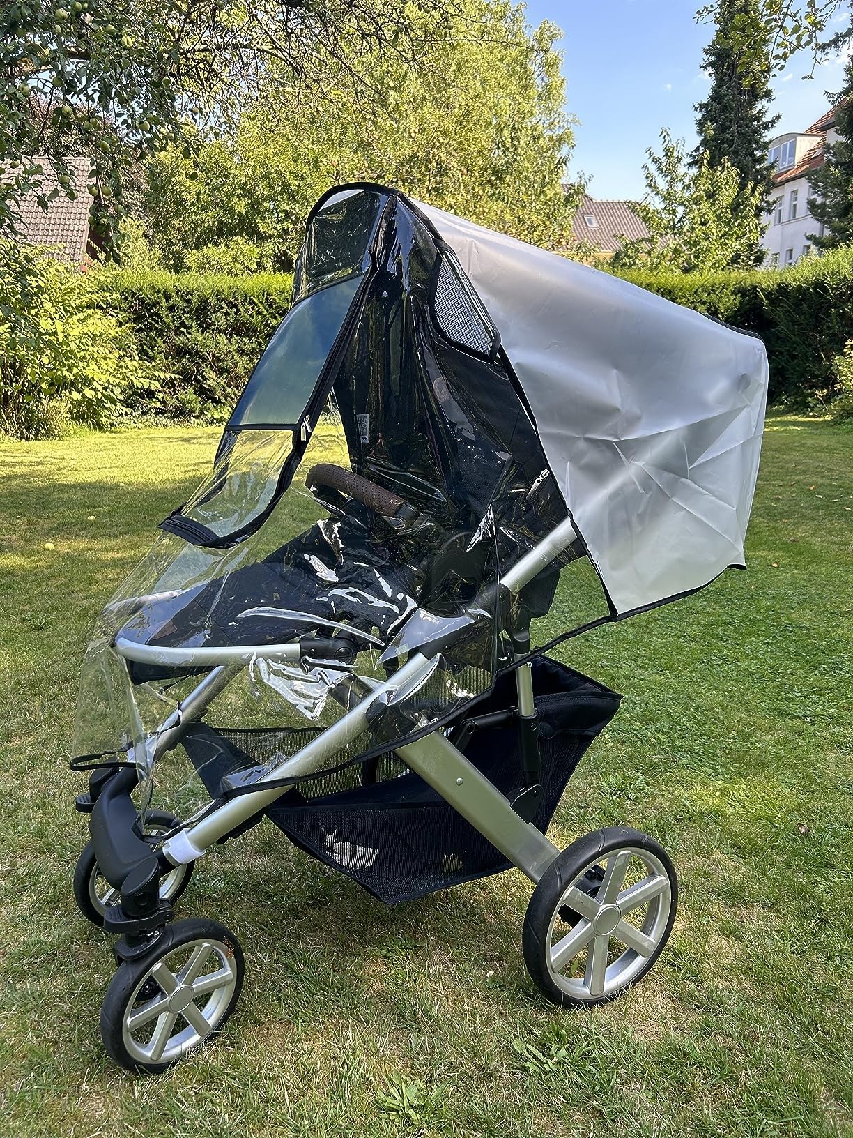 Universeller Kinderwagen-Regenschutz mit Fenster