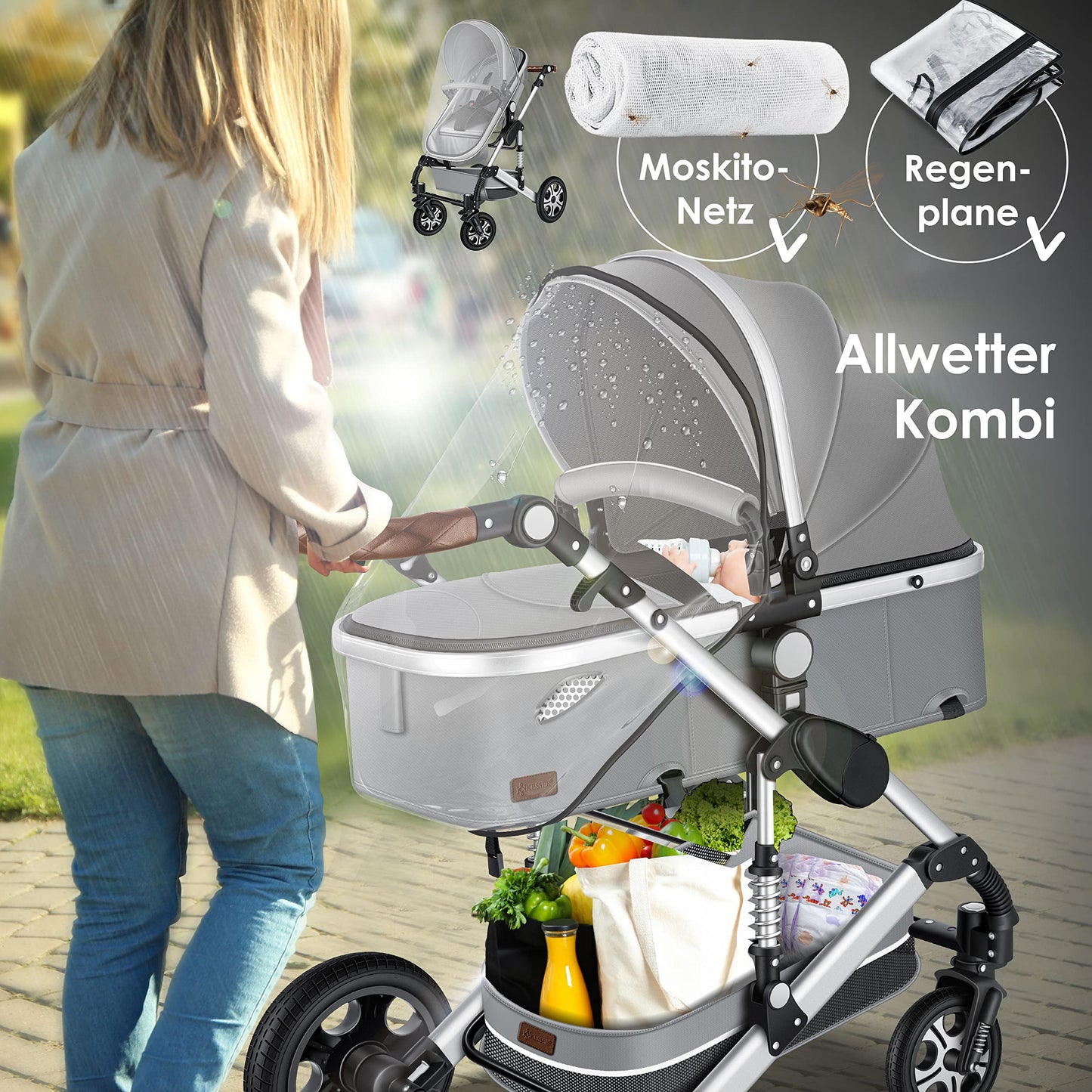 KESSER® Loops 3-in-1 Kombikinderwagen-Set