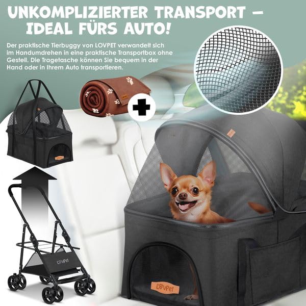 LOVPET® 2-in-1 Klappbarer Haustier-Buggy