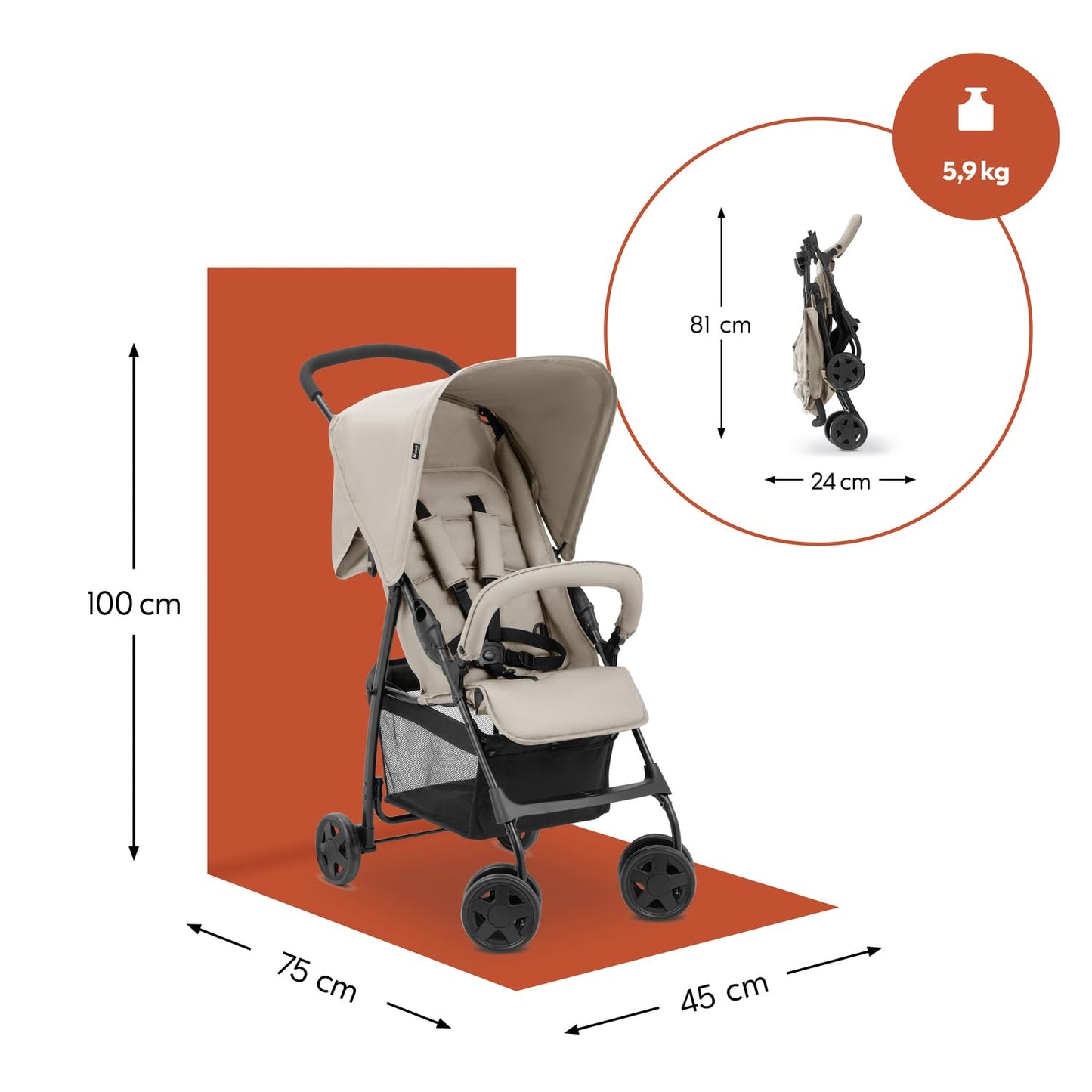 hauck Buggy Sport Leichter Reisebuggy