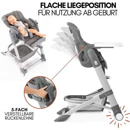 hauck Grow Up mitwachsender Hochstuhl mit Liegefunktion