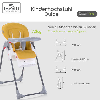 Lorelli Dulce mitwachsender Hochstuhl