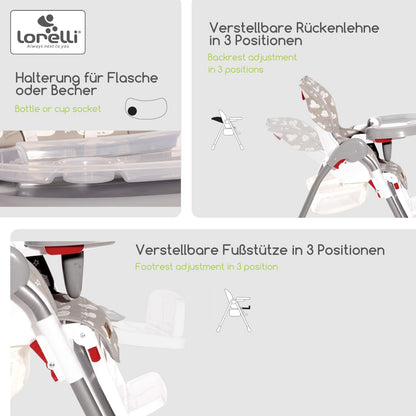 Lorelli Dulce mitwachsender Hochstuhl