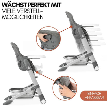 hauck Grow Up mitwachsender Hochstuhl mit Liegefunktion