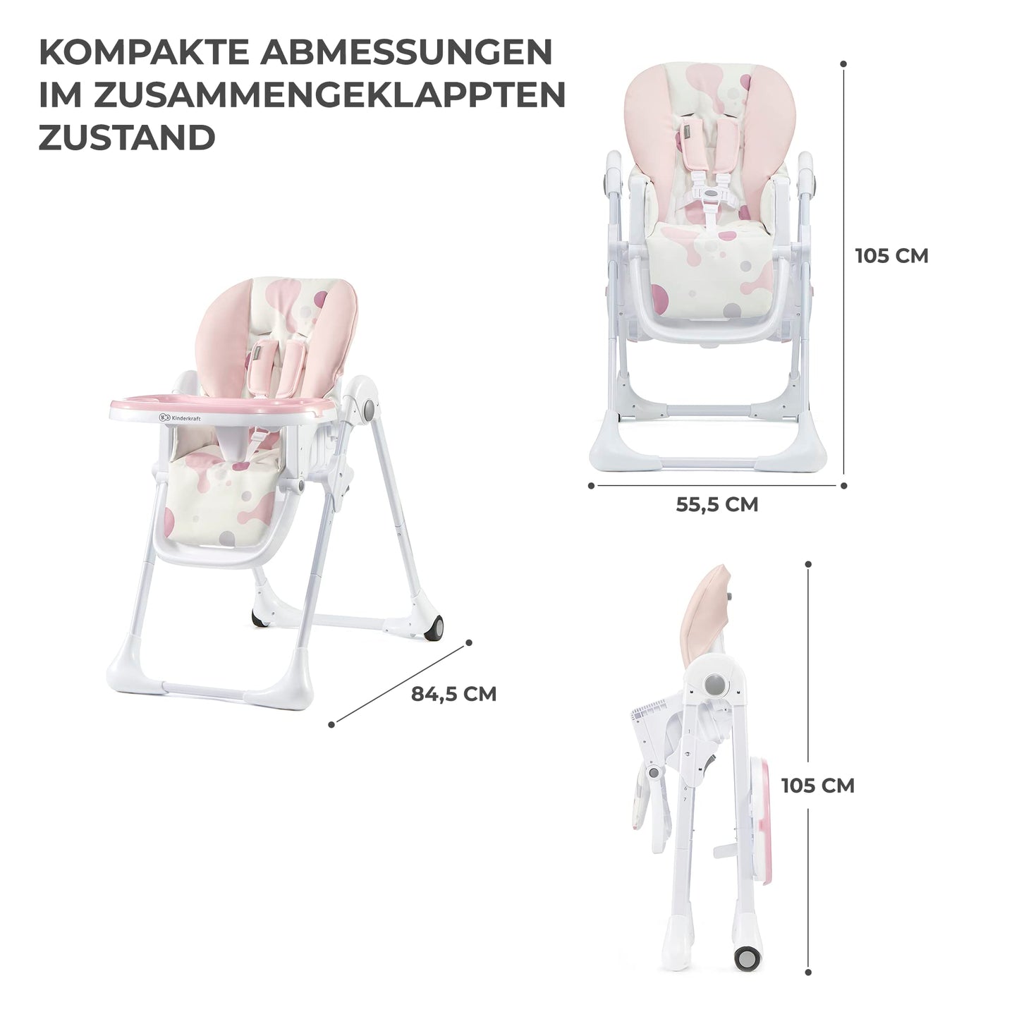 Kinderkraft YUMMY Hochstuhl mit Liegefunktion