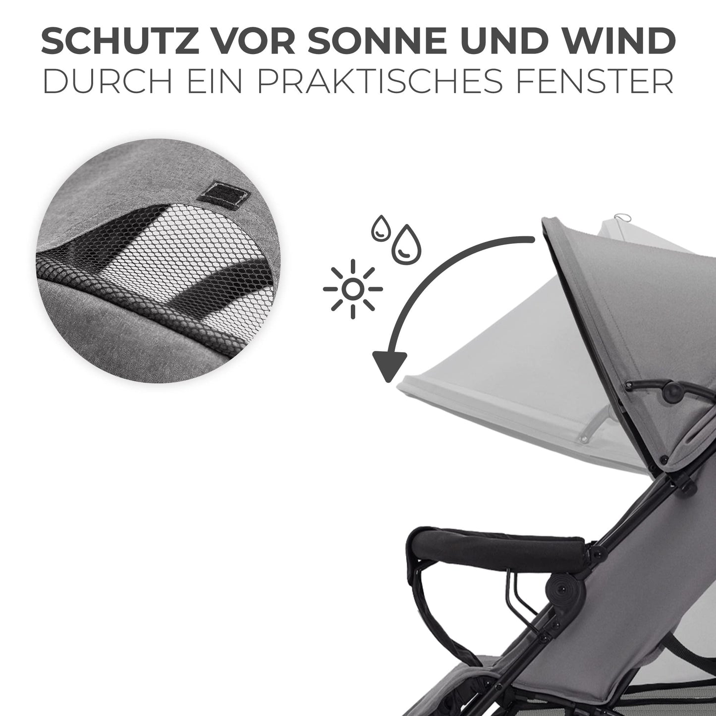 Kinderkraft TIK Leichter Buggy mit verstellbarem Griff