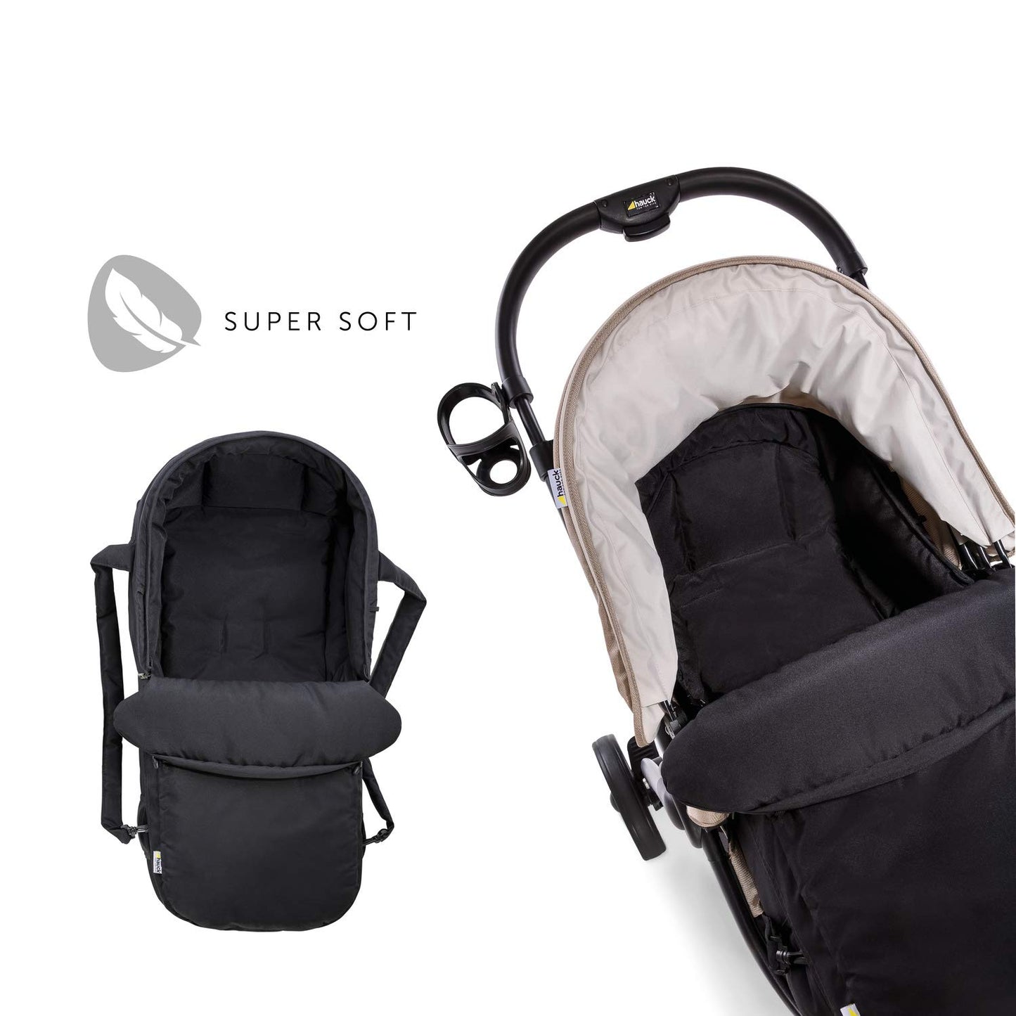 hauck 2-in-1 Soft Tragetasche & Fußsack
