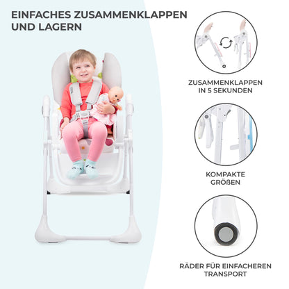 Kinderkraft YUMMY Hochstuhl mit Liegefunktion