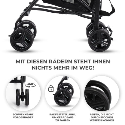 Kinderkraft TIK Leichter Buggy mit verstellbarem Griff