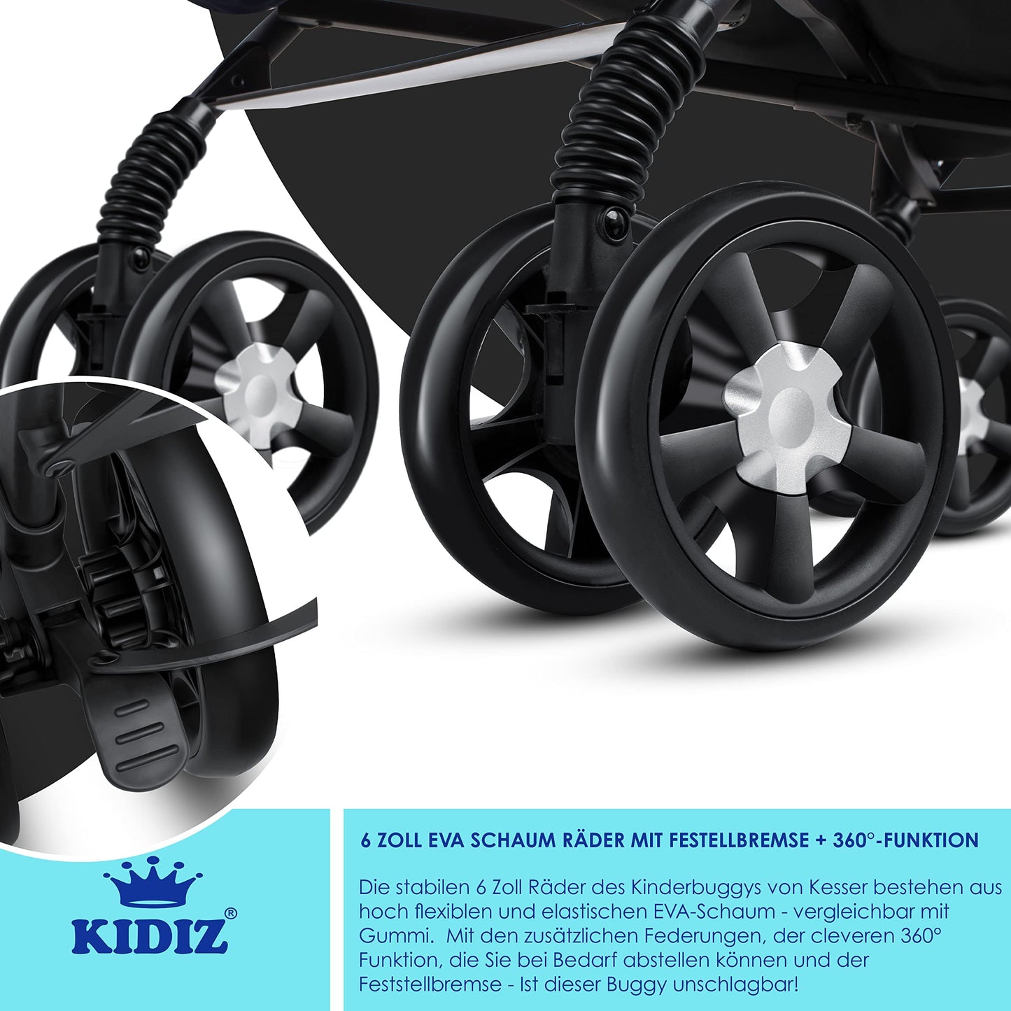 KIDIZ® City-Pro Klappbarer Buggy mit Zubehör