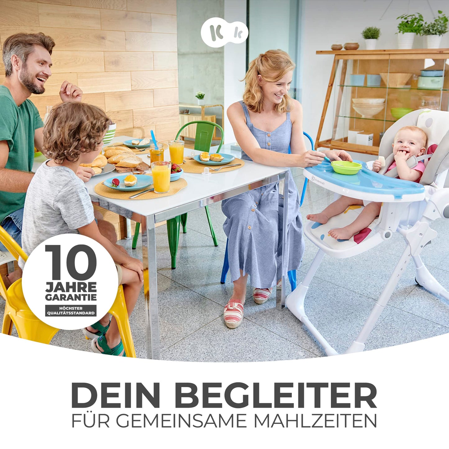 Kinderkraft YUMMY Hochstuhl mit Liegefunktion