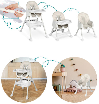 Ricokids 3-in-1 Klappbarer Hochstuhl