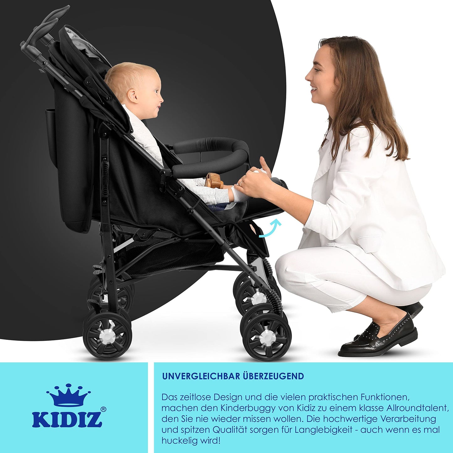 KIDIZ® City-Pro Klappbarer Buggy mit Zubehör