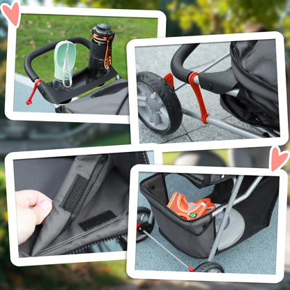 PawHut Klappbarer Haustier-Buggy für Hunde & Katzen