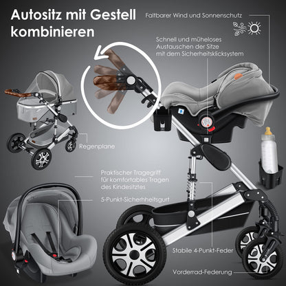 KESSER® Loops 3-in-1 Kombikinderwagen-Set