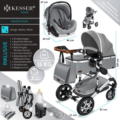 KESSER® Loops 3-in-1 Kombikinderwagen-Set