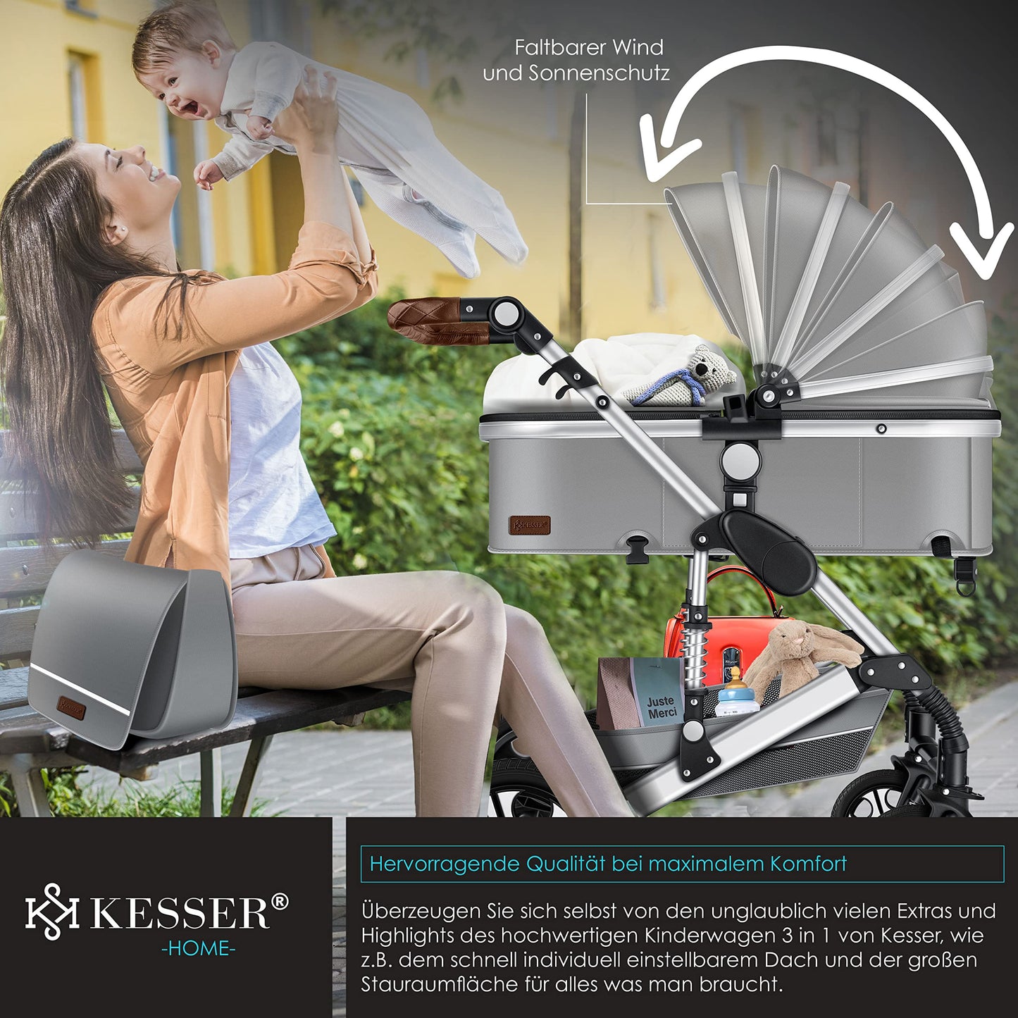 KESSER® Loops 3-in-1 Kombikinderwagen-Set