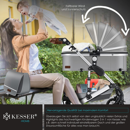KESSER® Loops 3-in-1 Kombikinderwagen-Set